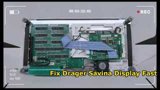 حل إصلاح شاشة اللوحة الأمامية Drager Savina
